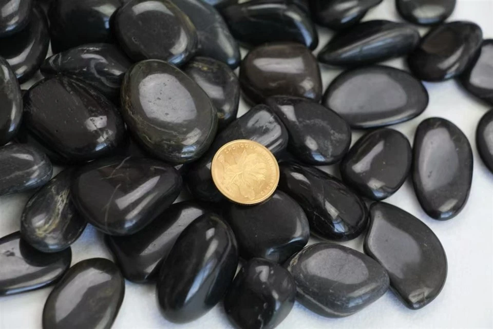 Black Pebble Stones For Garden factory